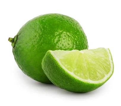 Lime isolated on white background Stock Photos