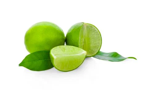 Lime isolated on white background Stock Photos