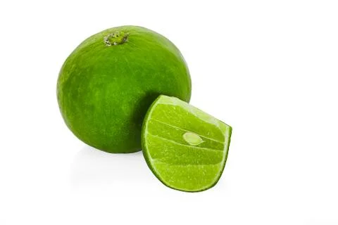 Lime isolated on white background Stock Photos