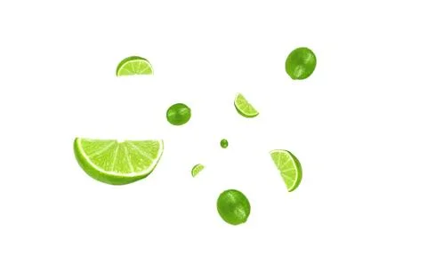 Lime isolated on white background Stock Photos