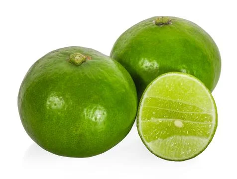 Lime isolated on white background Stock Photos