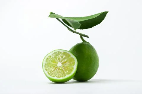 Lime isolated on white background. Stock Photos