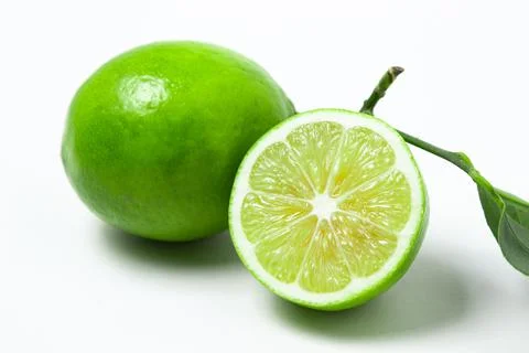 Lime isolated on white background. Stock Photos