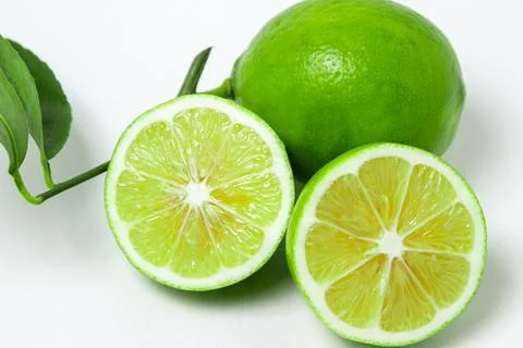 Lime isolated on white background. Stock Photos
