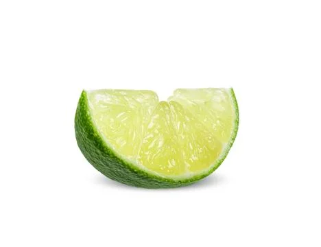 Lime isolated on white clipping path Stock Photos