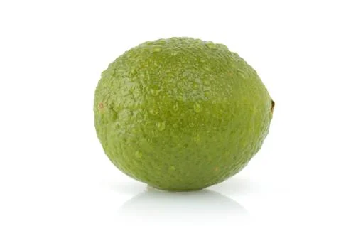 Lime isolated on white Stock Photos