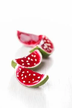 Lime jelly shooters Stock Photos