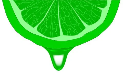 Lime Juice Drop Stock Illustration
