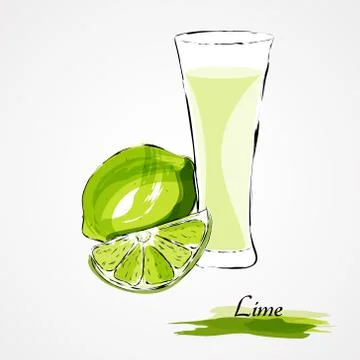 Lime juice Stock Illustration