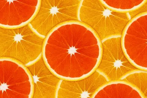 Lime, lemon and red-orange yellow-orange slices isolated on white background Stock Photos
