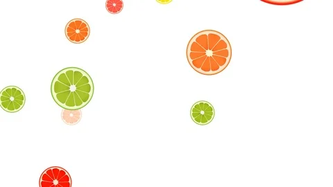  Lime, Lemon, Orange &amp; Grapefruit 4K 60fps Background Stock Footage 111537499