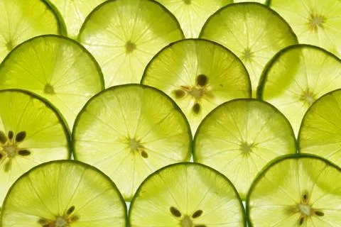 Lime lemon slice Stock Photos