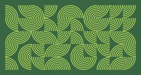 Lime Line Geometric Abstract Pattern Stock Illustration