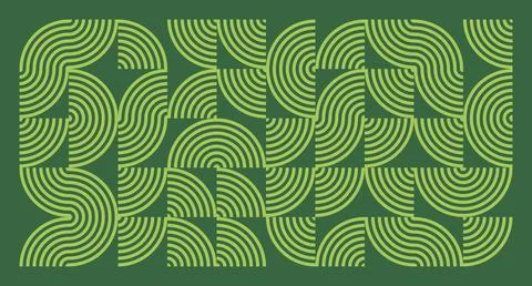 Lime Line Geometric Abstract Pattern Stock Illustration