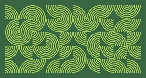 Lime Line Geometric Abstract Pattern Stock Illustration
