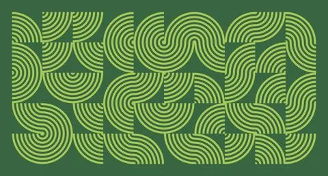 Lime Line Geometric Abstract Pattern Stock Illustration