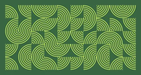 Lime Line Geometric Abstract Pattern Stock Illustration