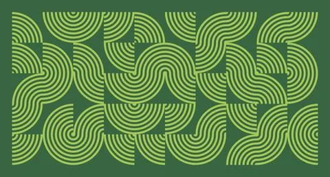 Lime Line Geometric Abstract Pattern Stock Illustration