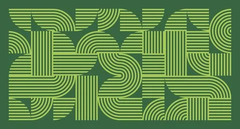 Lime Line Geometric Abstract Pattern Stock Illustration