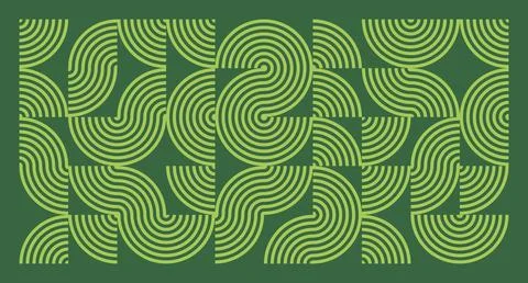 Lime Line Geometric Abstract Pattern Stock Illustration