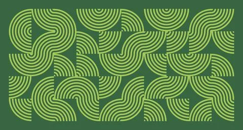 Lime Line Geometric Abstract Pattern Stock Illustration