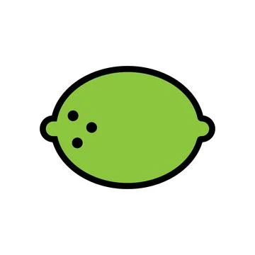 Lime line icon isolated on white background. Black flat thin icon on modern.. Illustrazione stock