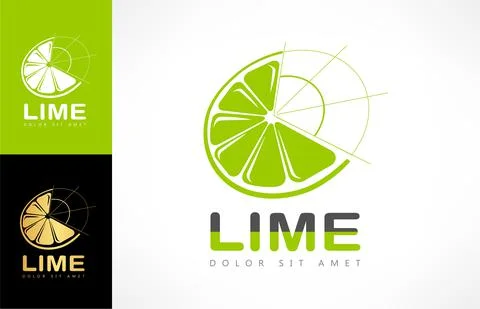 Lime logo fruit vector design Stock Illustration
