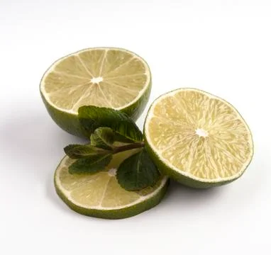 Lime with mint Stock Photos