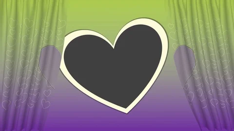 Lime-olivish tinted Message motion curtain card of empty gray board Stock Footage 102852759