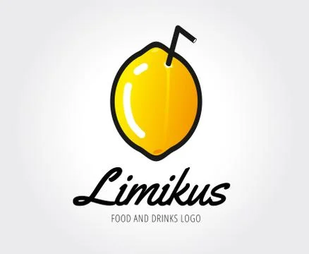 Lime or lemon fruit slice and logo icon template design. Fresh, juice, drink 스톡 일러스트