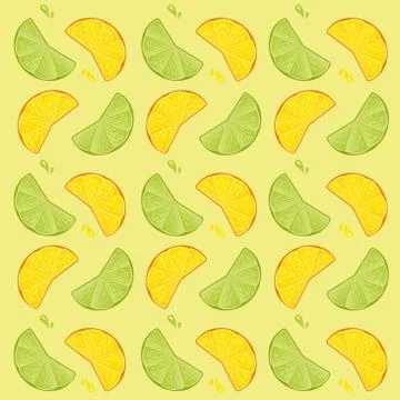 Lime with orange イラスト素材