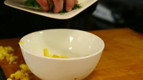 Lime, Pineapple, Cilantro and Onion Vegetable Mix Video stock 37715038