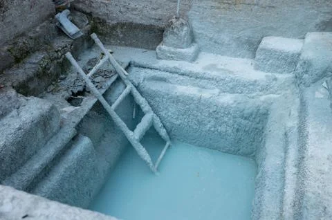 Lime Pit for Whitewash Stock Photos