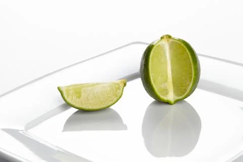 Lime on a plate Stock Photos