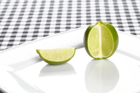Lime on a plate Stock Photos