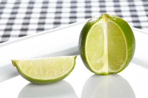 Lime on a plate Stock Photos