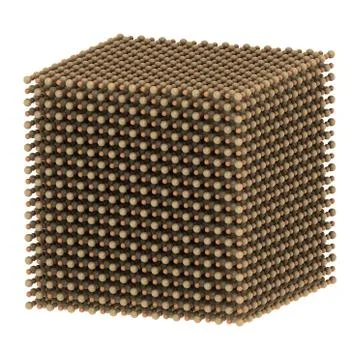 Lime (quicklime, calcium oxide, cao) crystal structure. Stock Illustration