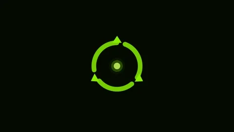 Lime Recycle Loop Cycle Symbol Eco Green Animation Loop Stock-Footage 342610396