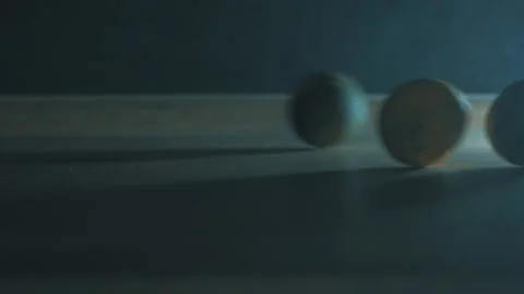 Lime rolling on the kitchen counter with shadows and back light Stock Footage 130858923