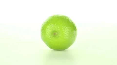 Lime rotates on a white background Stock-Footage 37350356