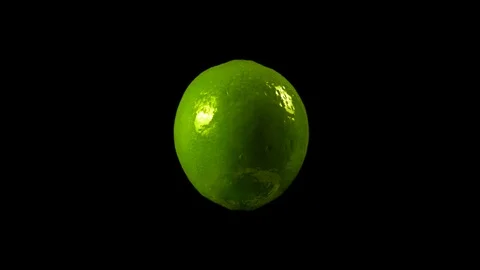Lime rotating isolated with alpha channel Video stock 125722449