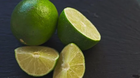 Lime rotation close-up Stock Footage 131565287