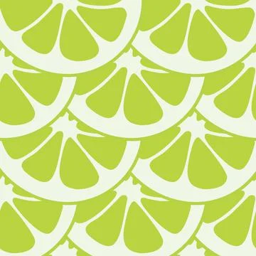 Lime seamless texture vector. Green lime pattern for print design. Summer Stock Illustration