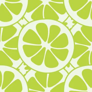 Lime seamless texture vector. Green lime pattern for print design. Summer Stock Illustration