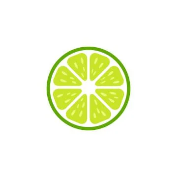 Lime slice icon. Stock Illustration