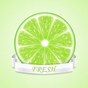 Lime slice Stock Illustration