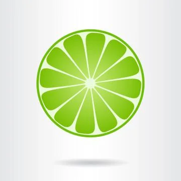 Lime slice Stock Illustration