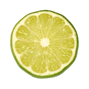 Lime slice isolated Stock Photos
