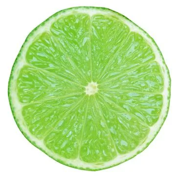 Lime slice isolated Stockfoto's
