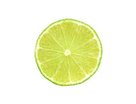 Lime slice isolated on white background Stock Photos